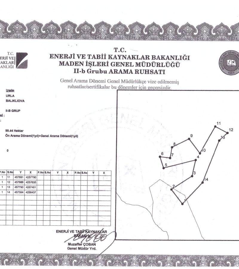 BALIKLIOVA MERMER SAHASI RUHSAT SATIŞI